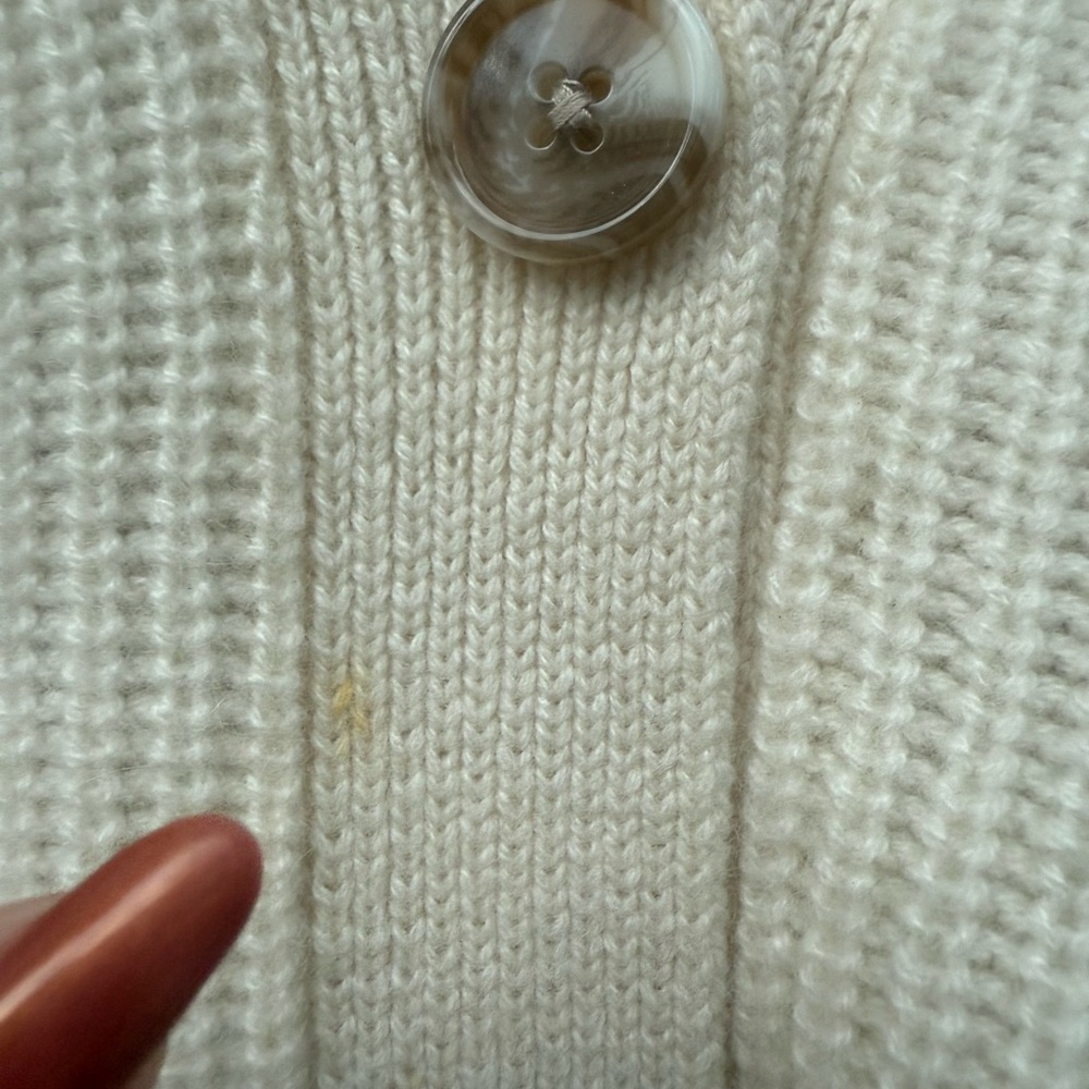 Quince Mongolian Cashmere Fisherman Boxy Cropped Cardigan Sweater - Picture 9 of 16